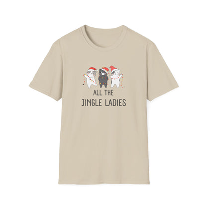 All The Jingle Ladies Cat Christmas T-Shirt