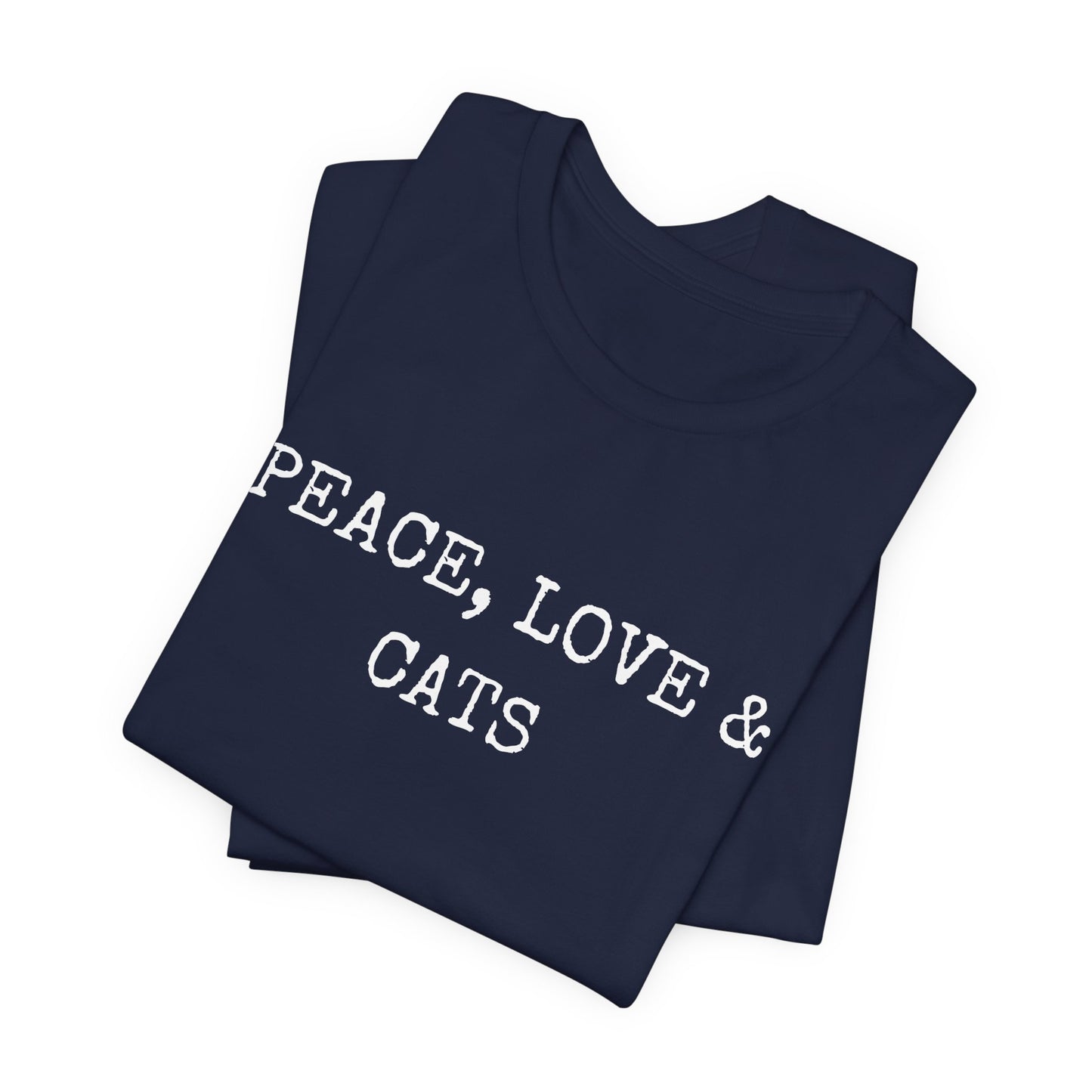 Peace, Love and Cats Minimalist Tee