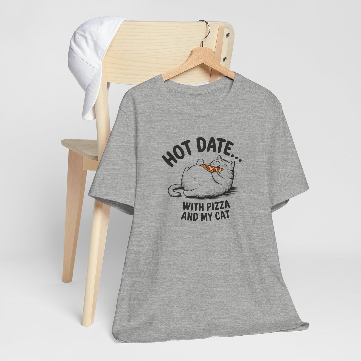 Hot Date With Pizza Cat Tee