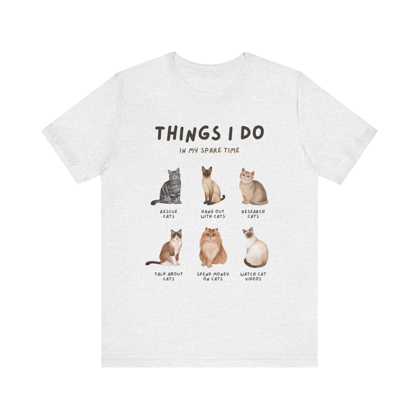 Things I Do Cat Rescue Humor Tee