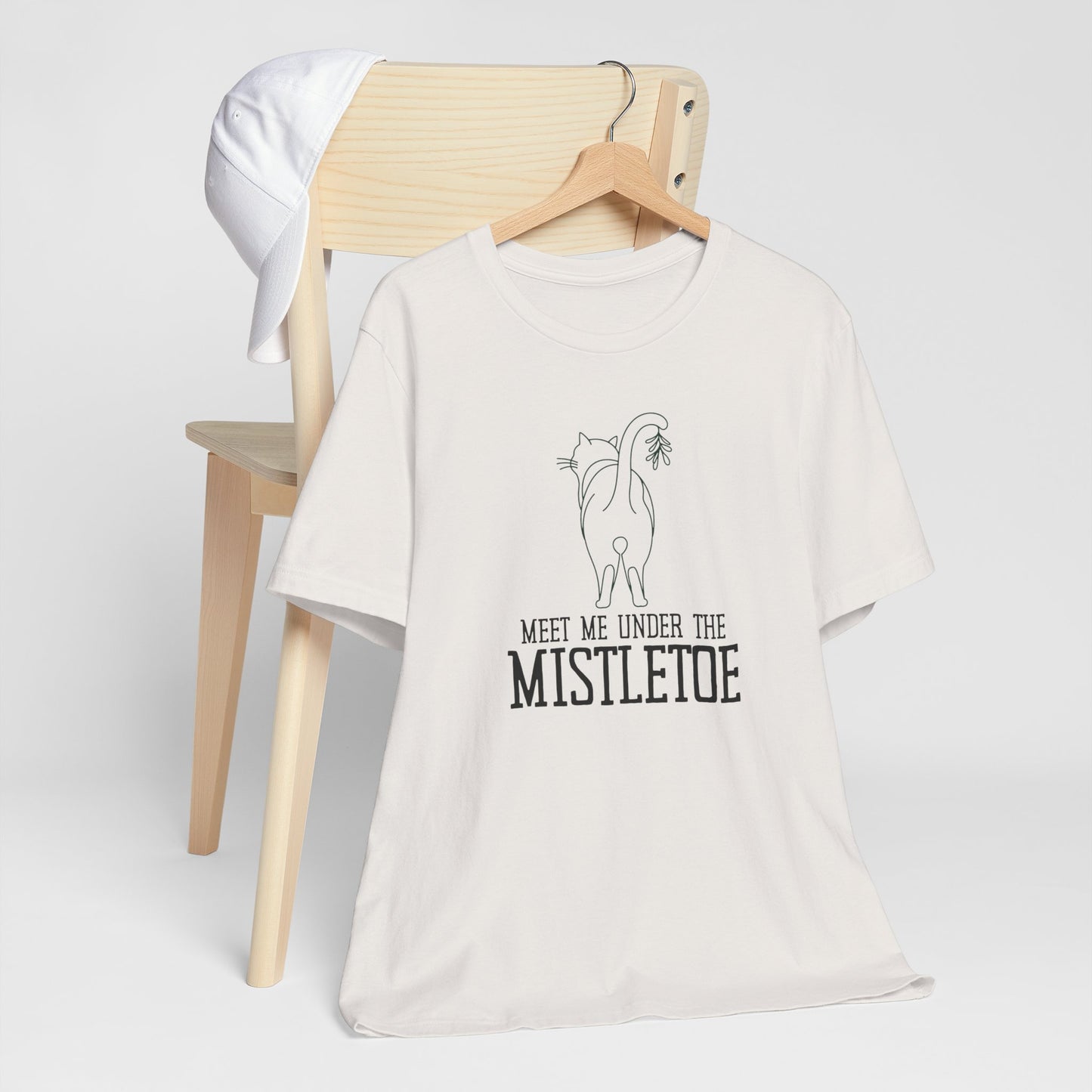 Under the Mistletoe Christmas Cat Tee