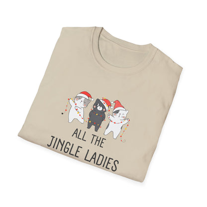 All The Jingle Ladies Cat Christmas T-Shirt