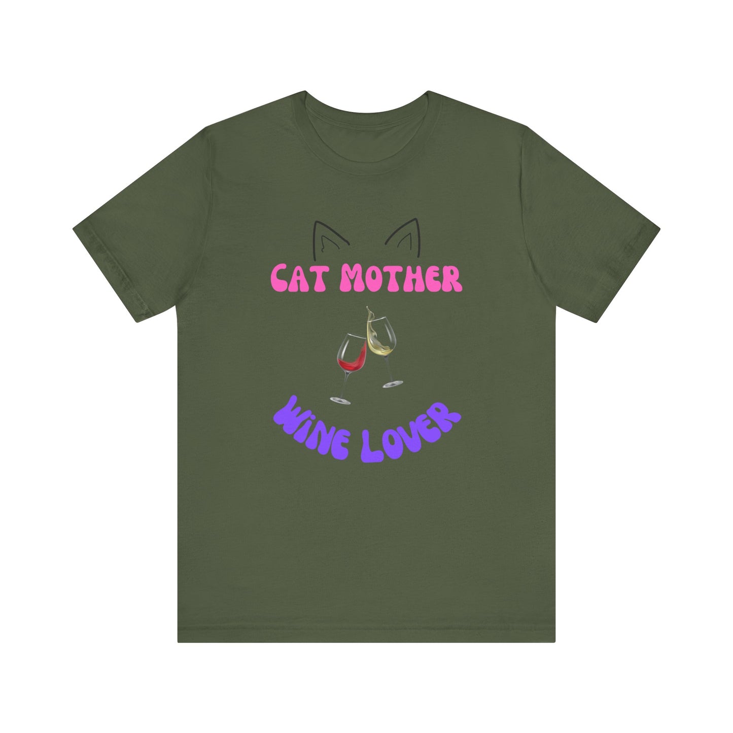 Cat Mother Wine Lover Tee