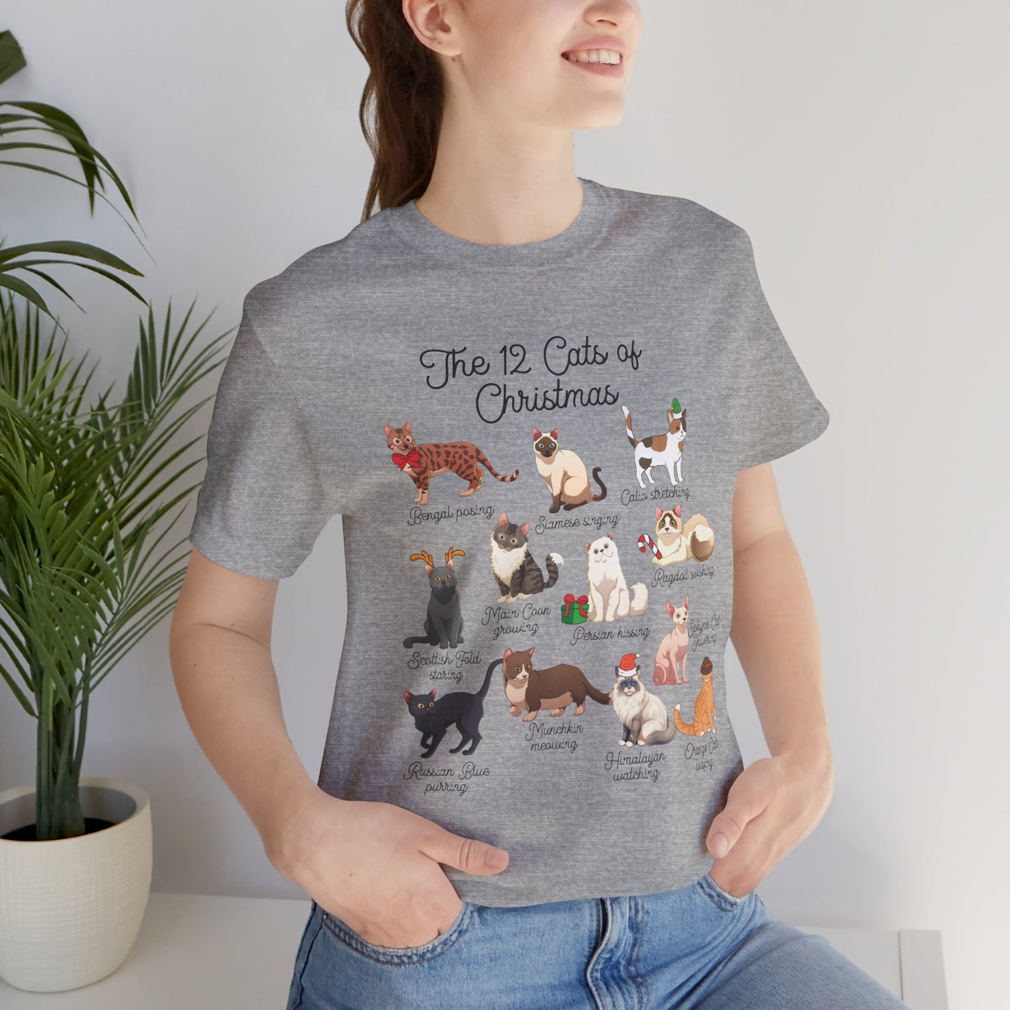 12 Cats of Christmas Holiday Tee