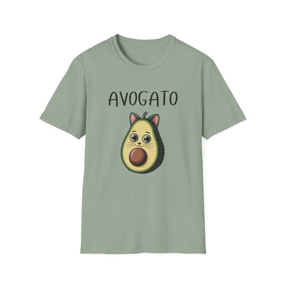 Avogato Funny Cat & Avocado T-Shirt – Cute Pun Graphic Tee