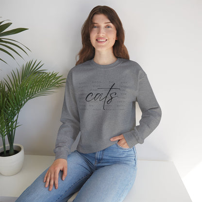 Cats Word Art Sweatshirt
