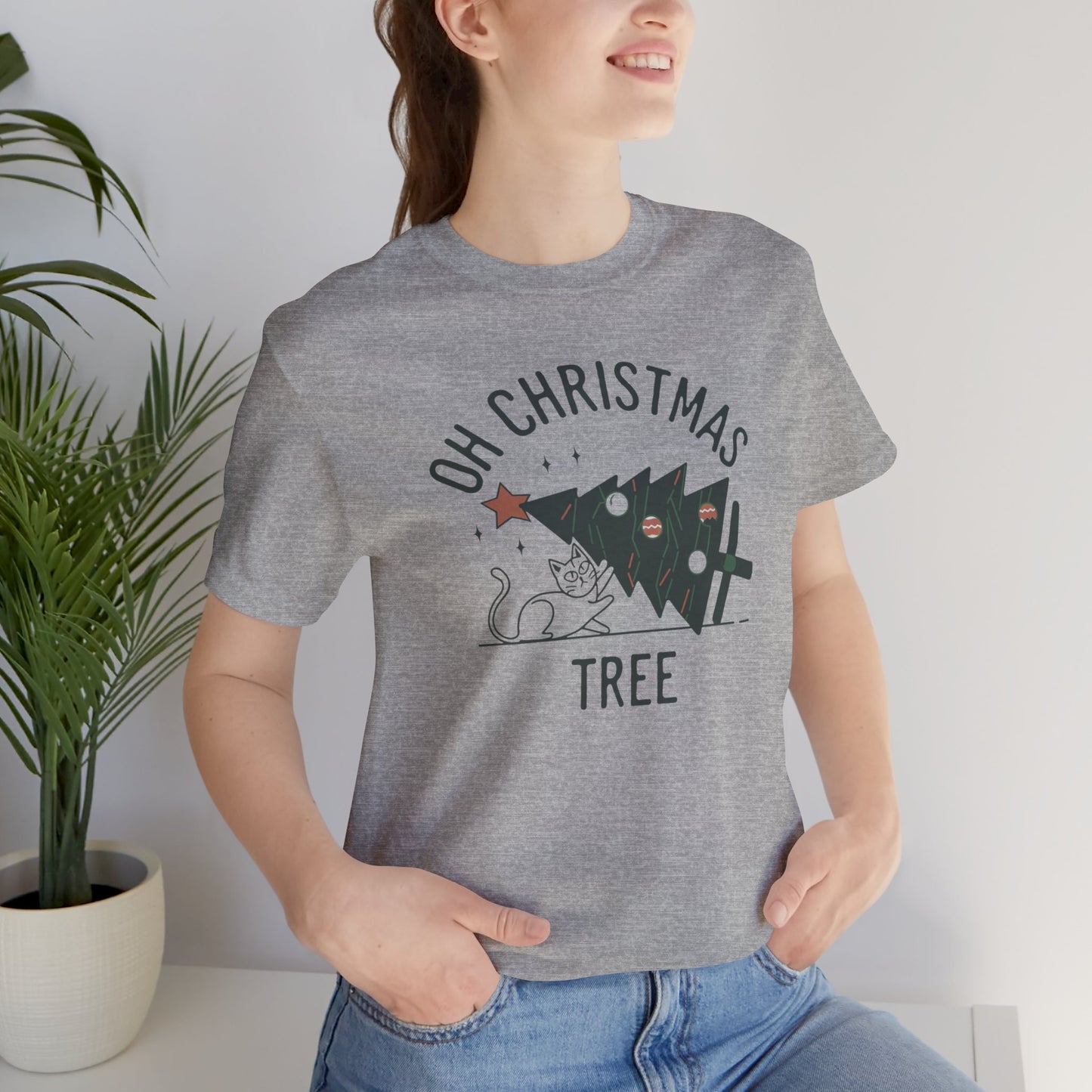 Oh Christmas Tree Cat Humor Tee