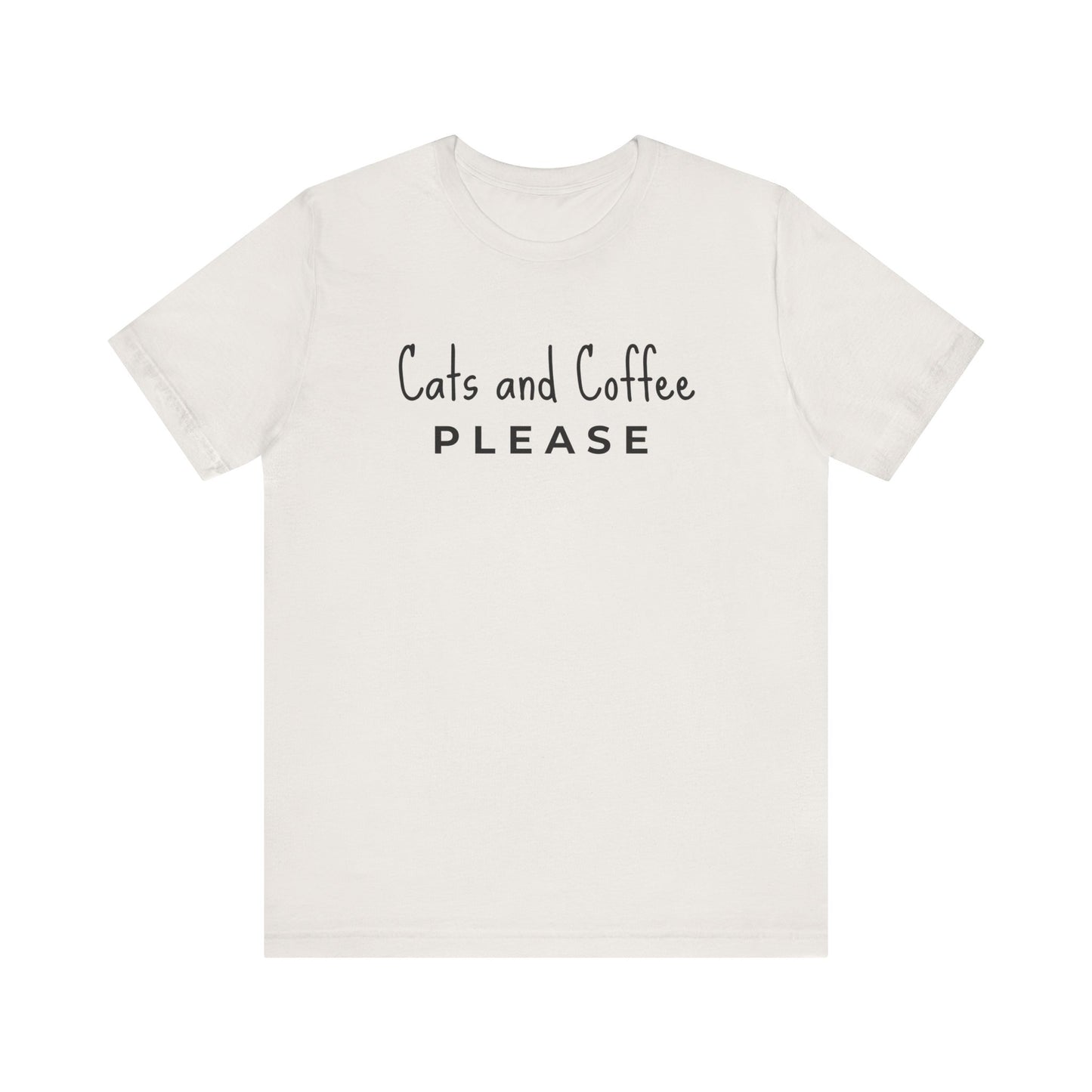 Cats and Coffee Please Minimalist Tee