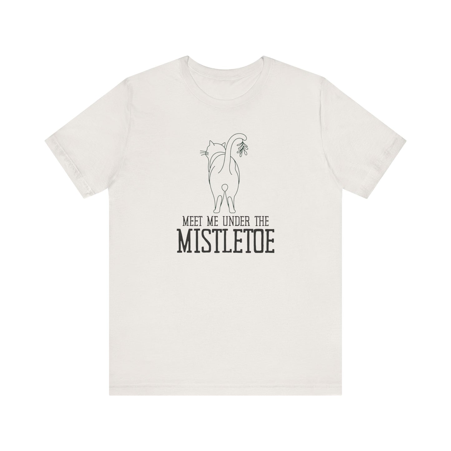 Under the Mistletoe Christmas Cat Tee