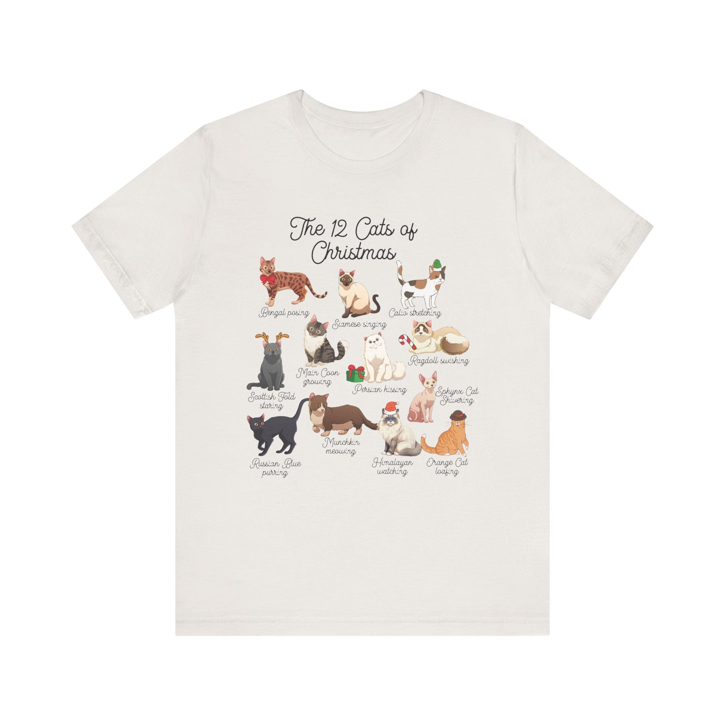 12 Cats of Christmas Holiday Tee