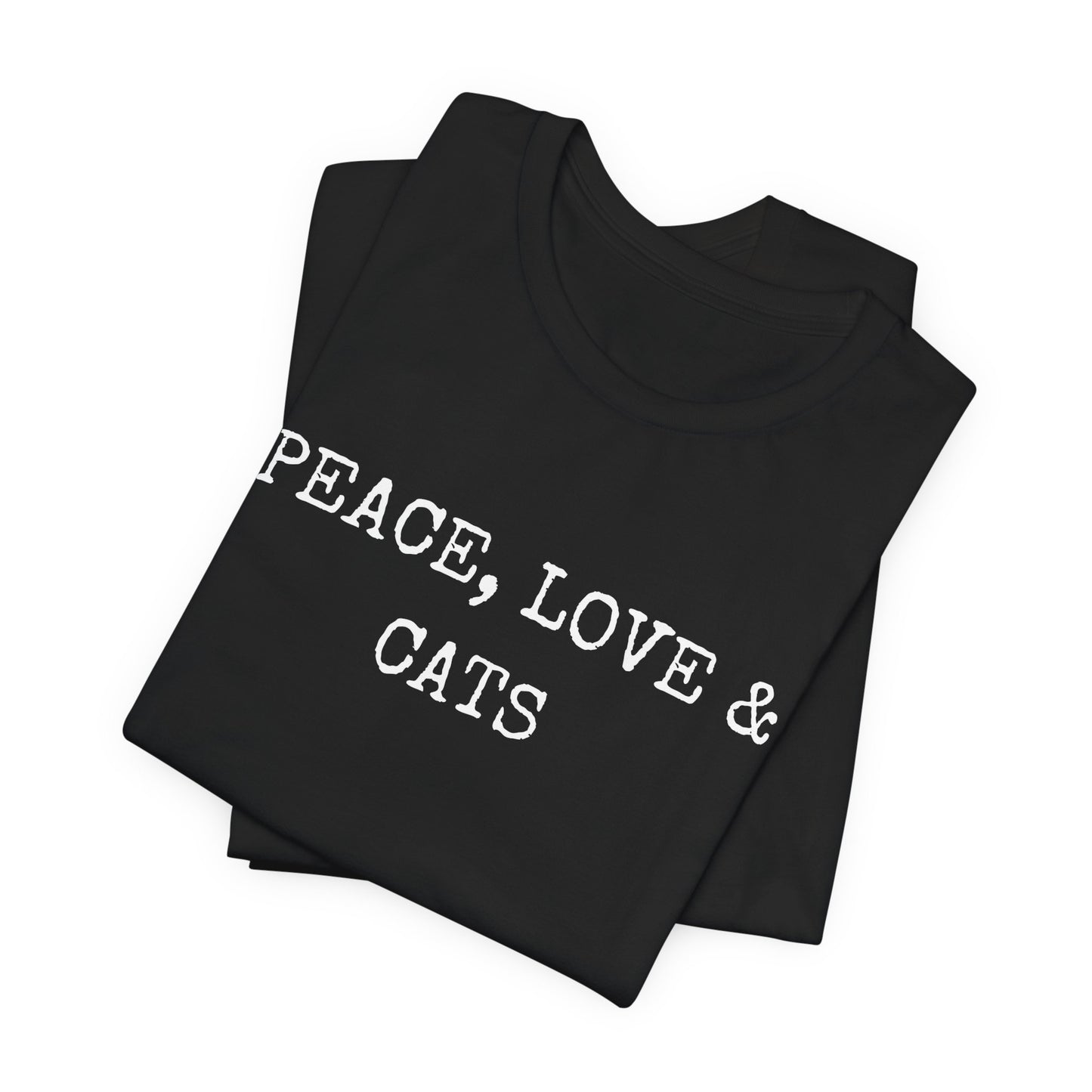 Peace, Love and Cats Minimalist Tee