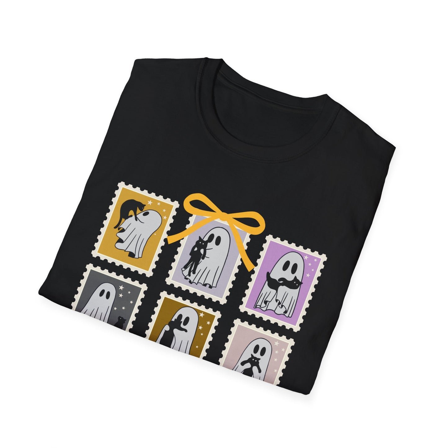 Ghost Cat Halloween T-Shirt – Cute Spooky Season Graphic Tee