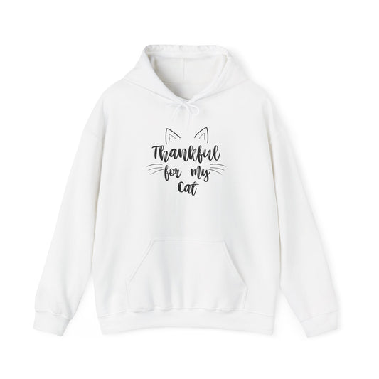 Thankful For My Cat Unisex Heavy Blend™ Hooded Sweatshirt