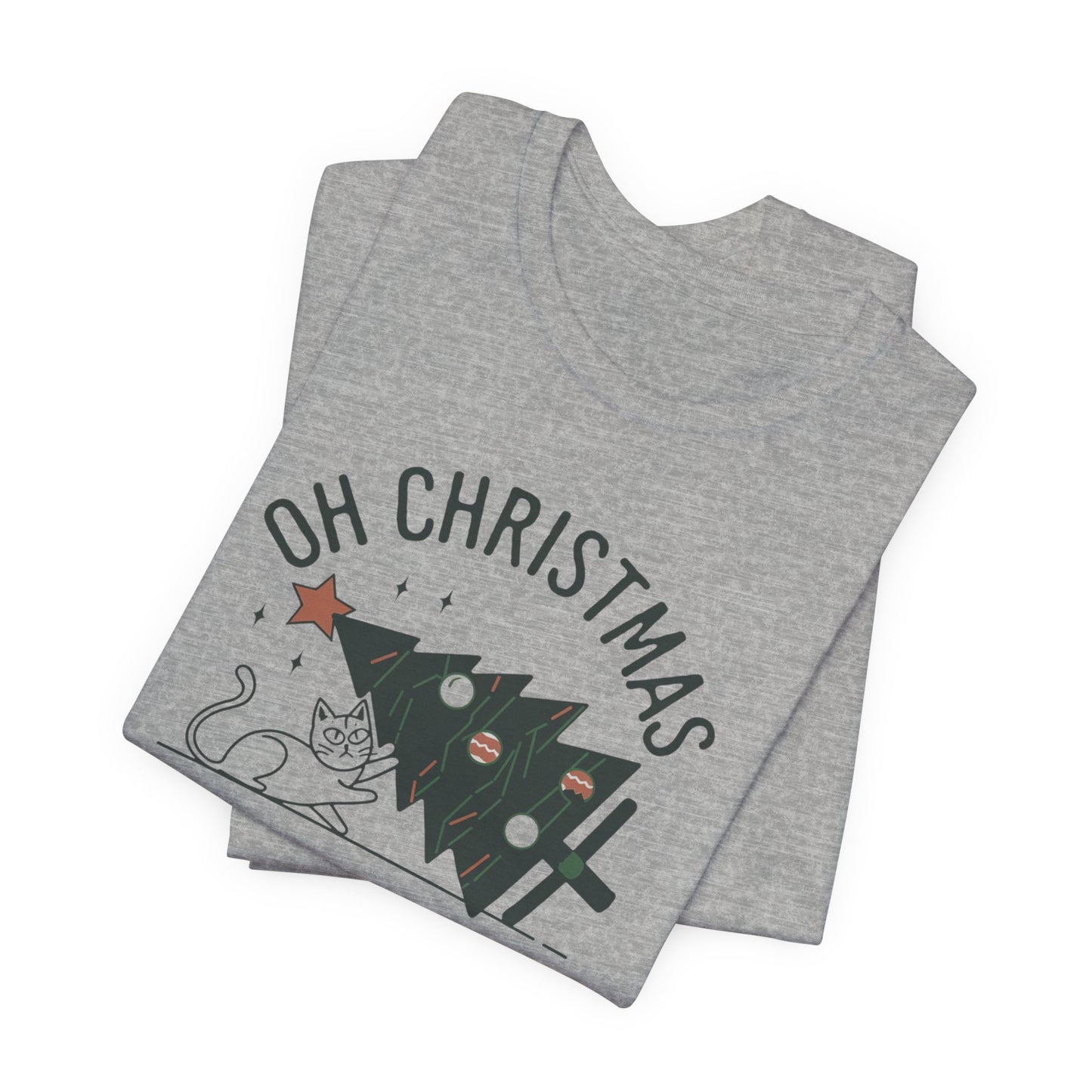 Oh Christmas Tree Cat Humor Tee