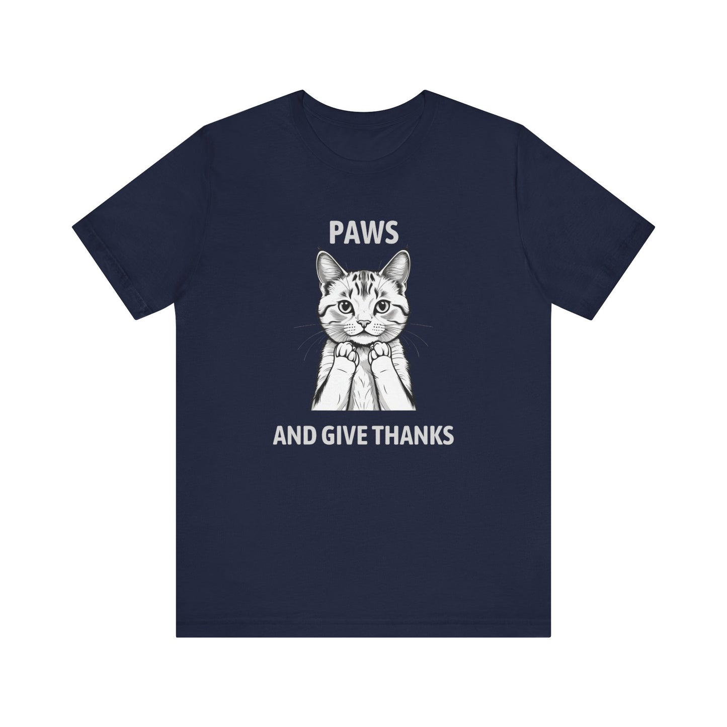 Paws and Give Thanks Thanksgiving Cat Shirt