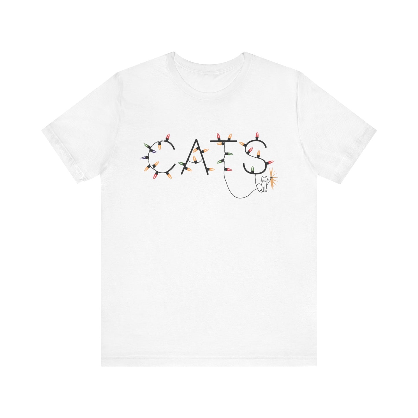 Cats Christmas Lights Tee