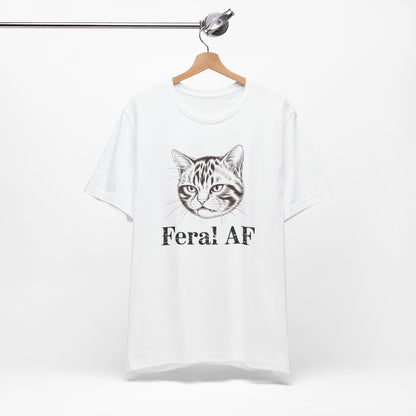 Feral AF Cat T-Shirt – Funny Graphic Tee for Cat Lovers