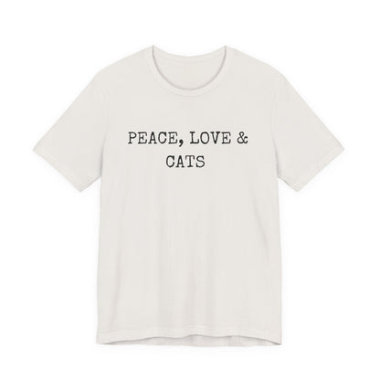 Peace, Love and Cats Minimalist Tee
