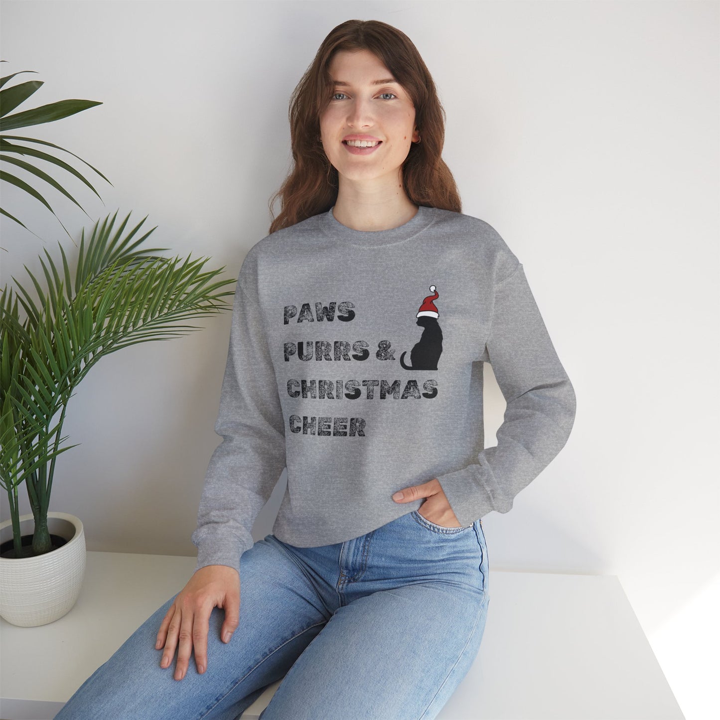 Paws Purrs and Christmas Cheer Holiday Crewneck Sweatshirt