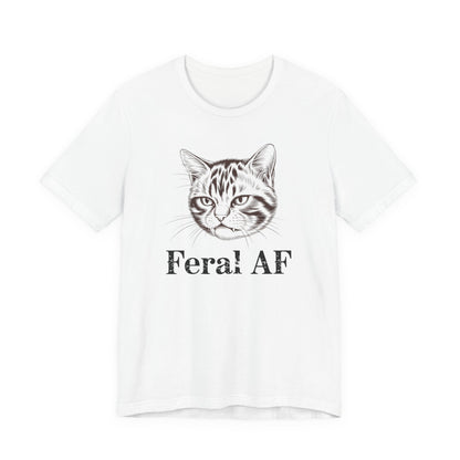 Feral AF Cat T-Shirt – Funny Graphic Tee for Cat Lovers
