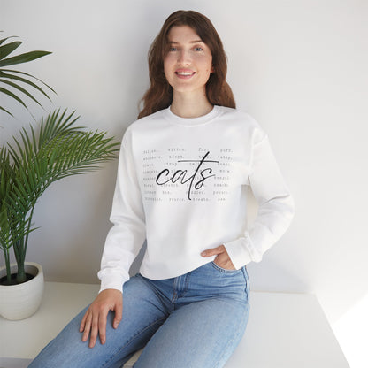 Cats Word Art Sweatshirt
