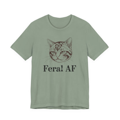 Feral AF Cat T-Shirt – Funny Graphic Tee for Cat Lovers