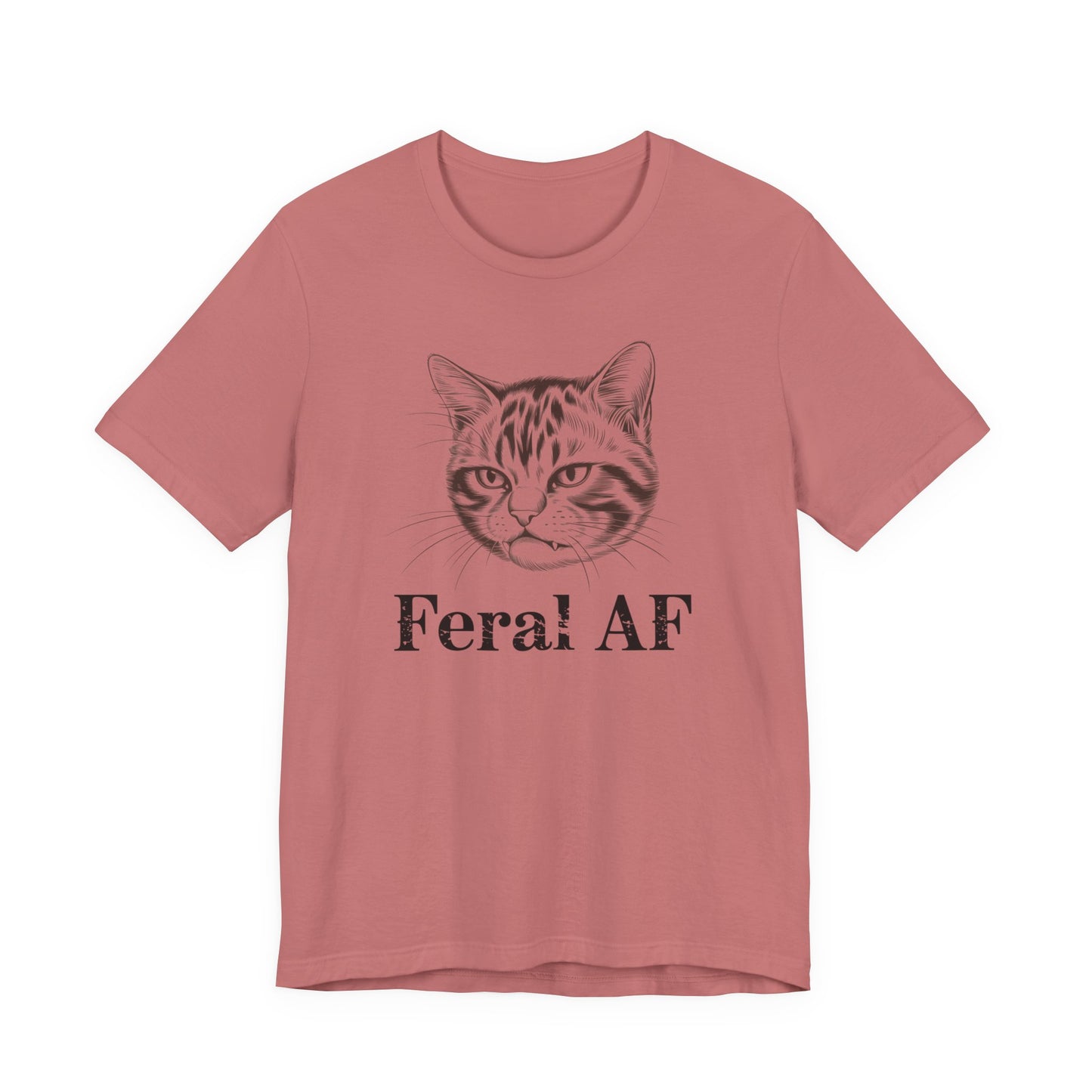 Feral AF Cat T-Shirt – Funny Graphic Tee for Cat Lovers