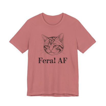 Feral AF Cat T-Shirt – Funny Graphic Tee for Cat Lovers