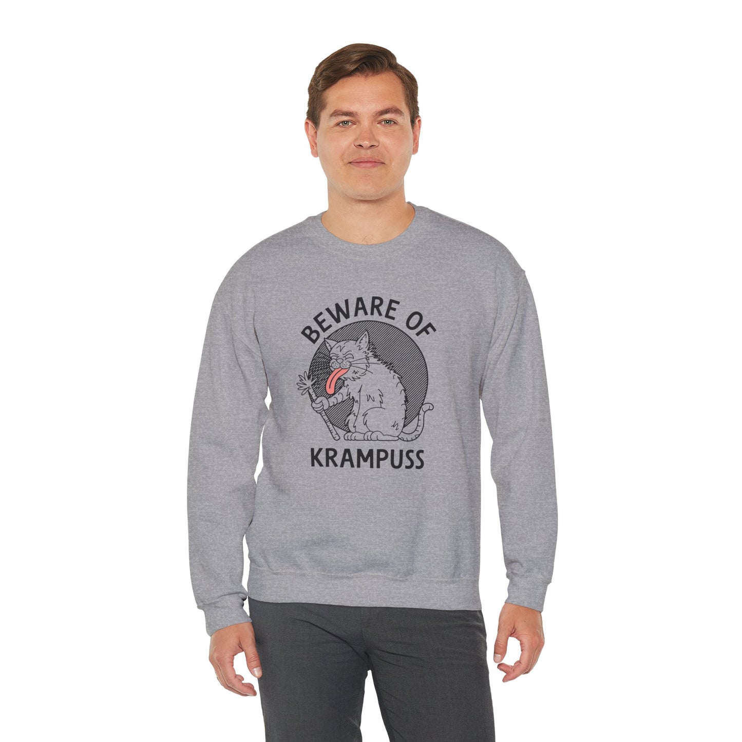 Beware of Krampuss Cat Crewneck Sweatshirt