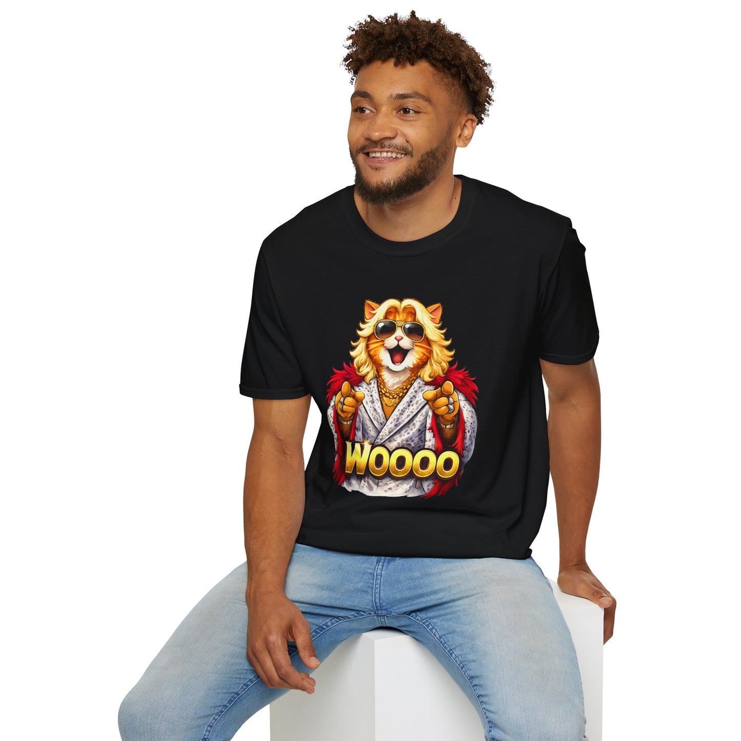 Ric Flair Cat Parody Shirt | Funny Wrestling Cat WOOOO Graphic T-Shirt