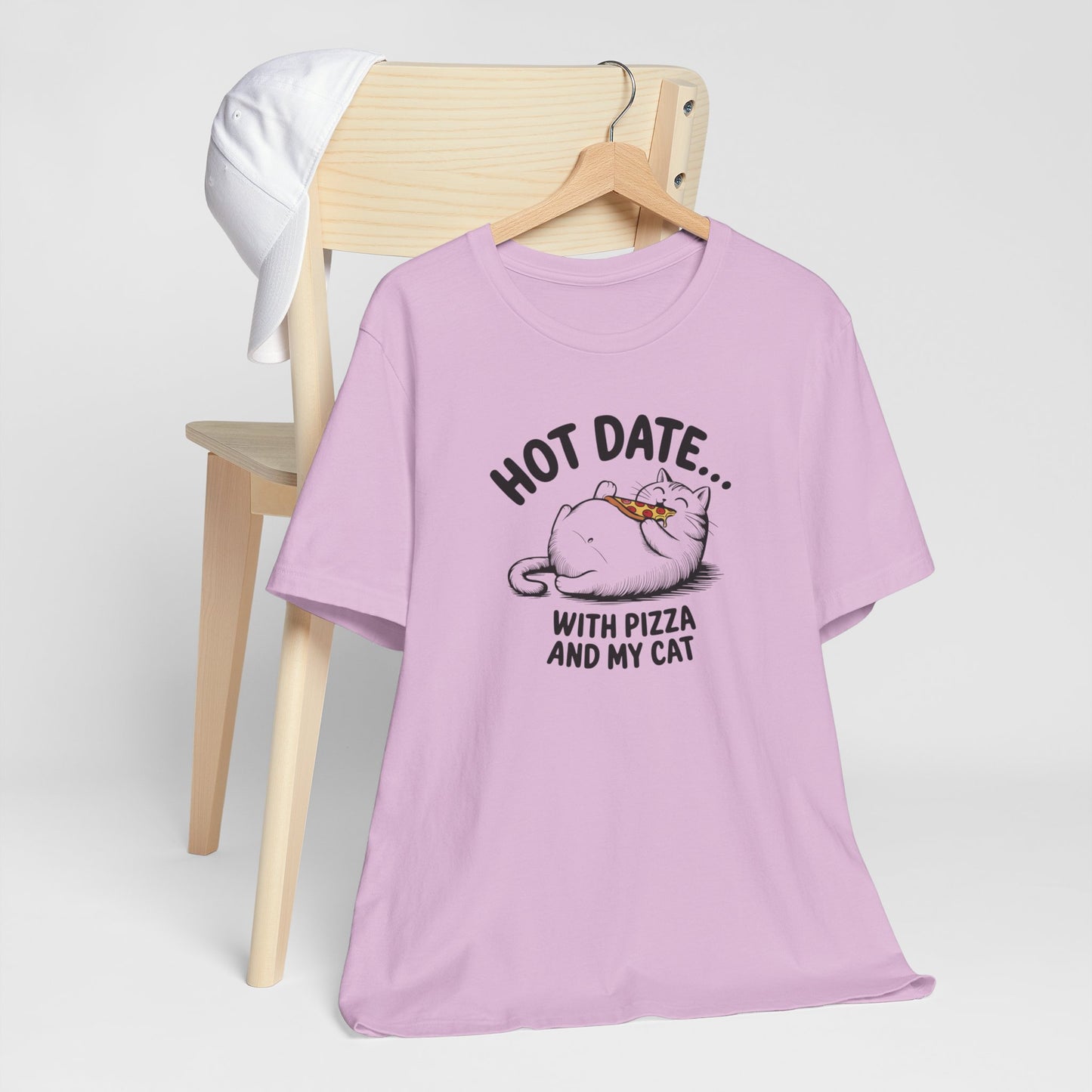 Hot Date With Pizza Cat Tee