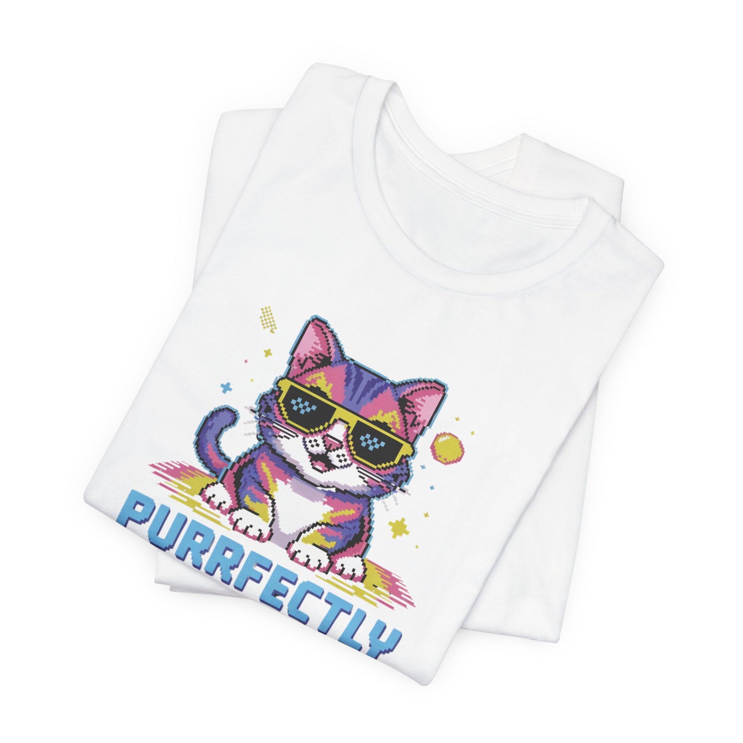 Purrfectly Vintage 80's - 90's Retro Cat T-Shirt