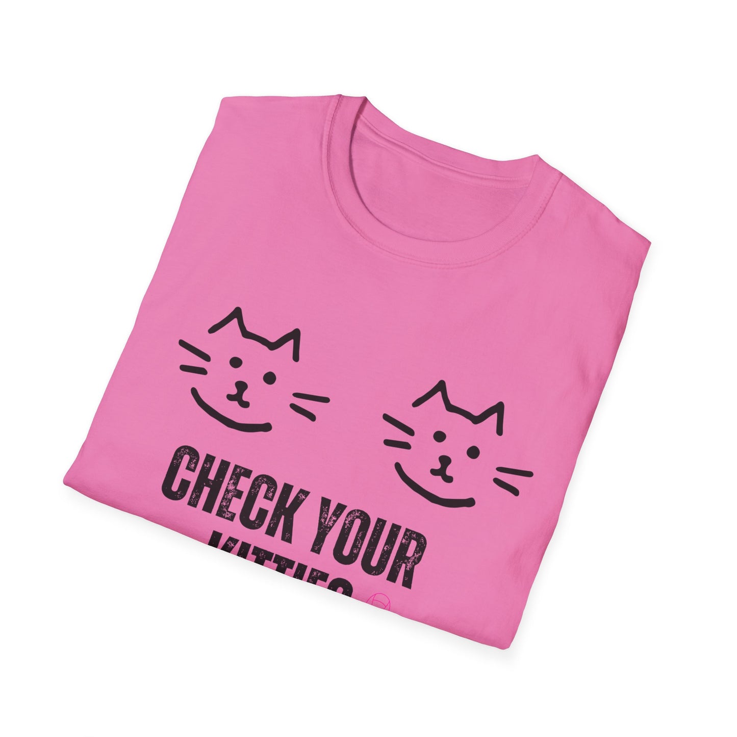 Check Your Kitties Breast Cancer Awareness T-Shirt.