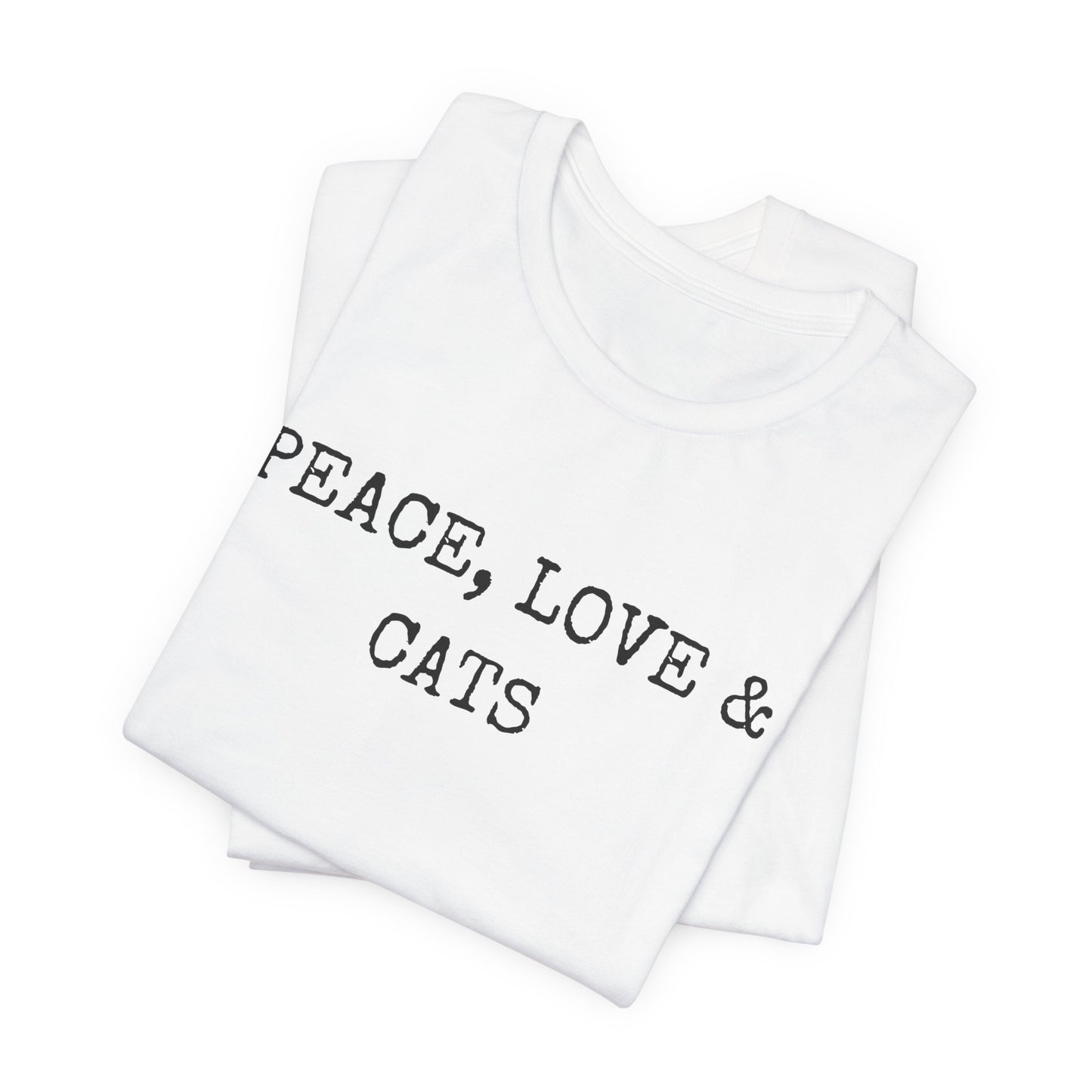Peace, Love and Cats Minimalist Tee