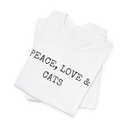 Peace, Love and Cats Minimalist Tee