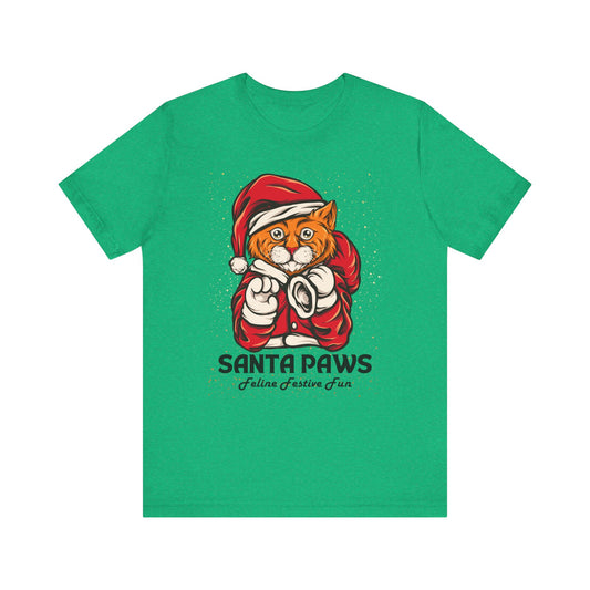 Santa Paws Festive Cat Tee