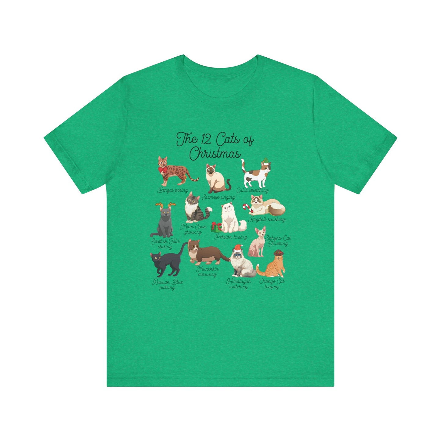 12 Cats of Christmas Holiday Tee