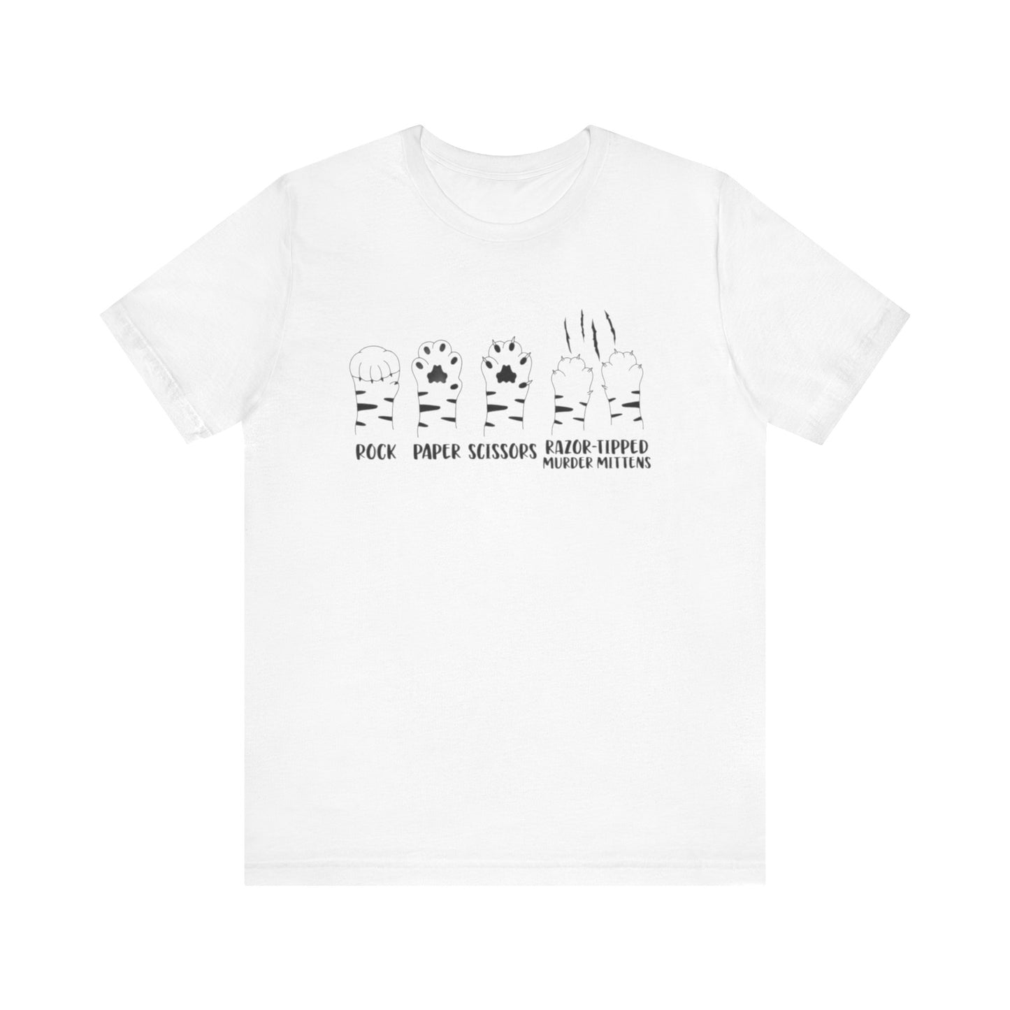 ROCK PAPER SCISSORS funny cat tee