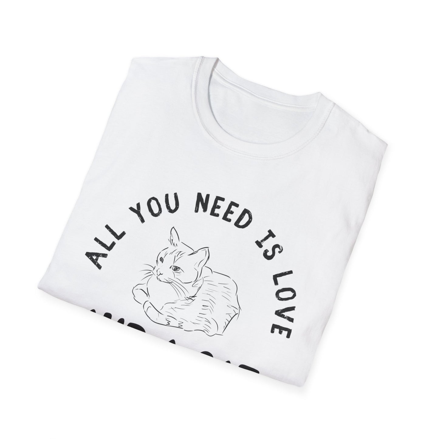 All You Need Is Love And A Cat T-Shirt | Funny Multiple Cats Feline Love Tee