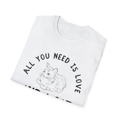 All You Need Is Love And A Cat T-Shirt | Funny Multiple Cats Feline Love Tee