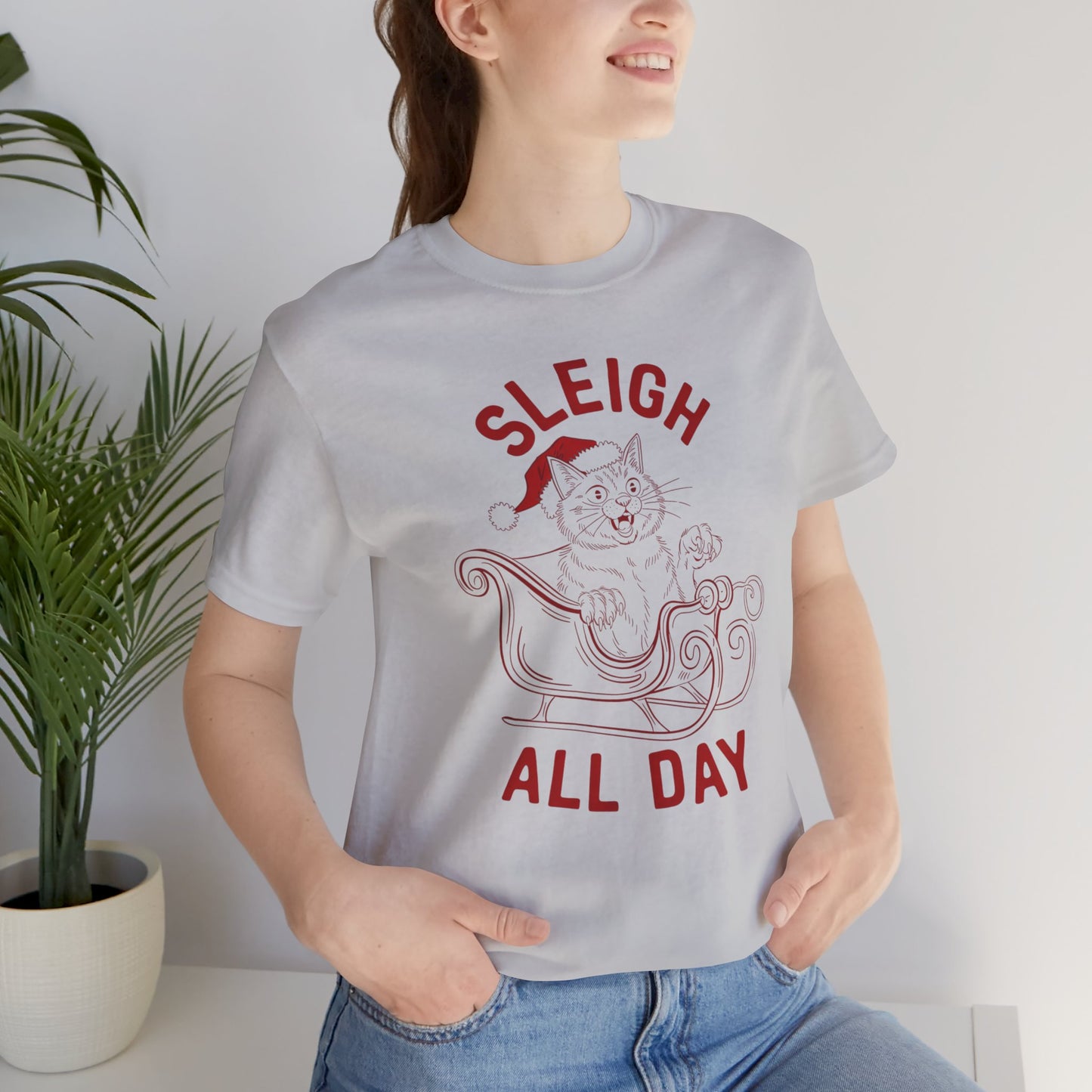 Sleigh All Day Feral Cat Tee