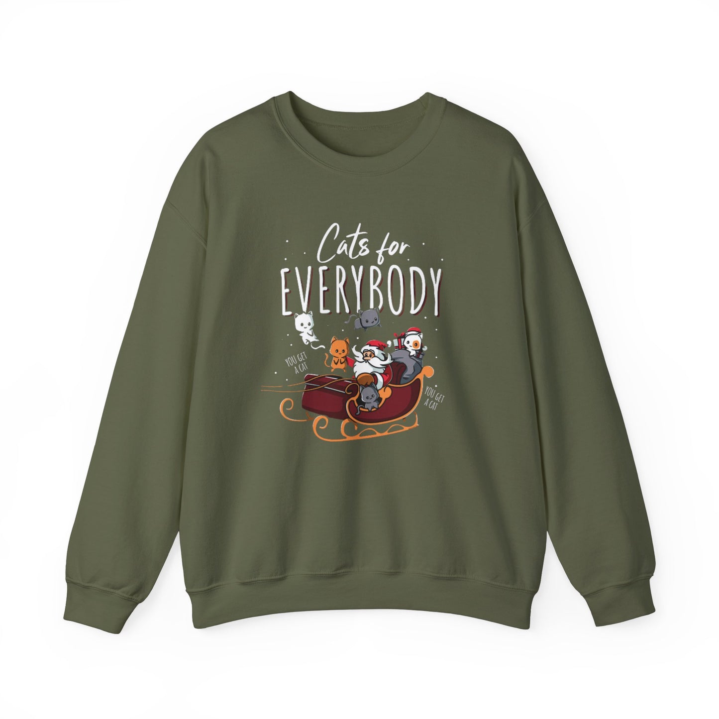 Cats For Everybody Santa Crewneck Sweatshirt