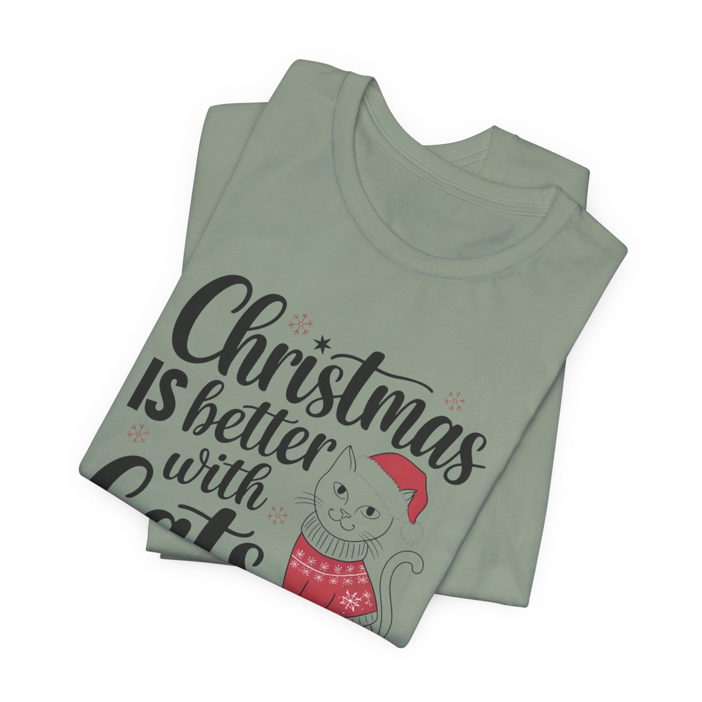 Christmas is better with cats tee