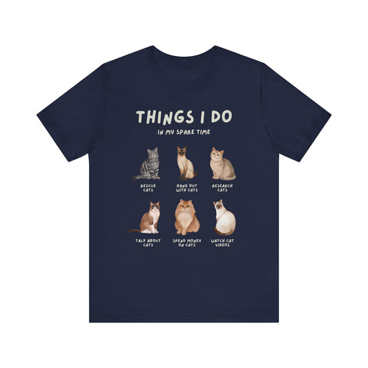 Things I Do Cat Rescue Humor Tee