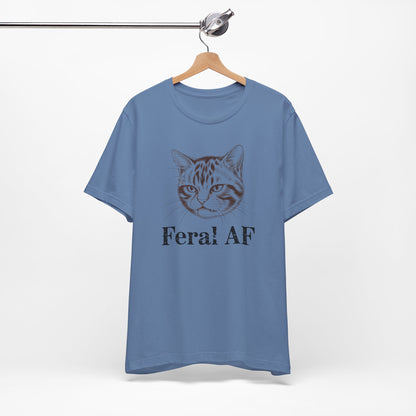 Feral AF Cat T-Shirt – Funny Graphic Tee for Cat Lovers