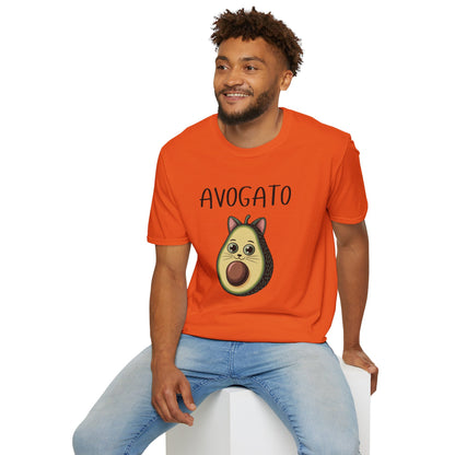 Avogato Funny Cat & Avocado T-Shirt – Cute Pun Graphic Tee