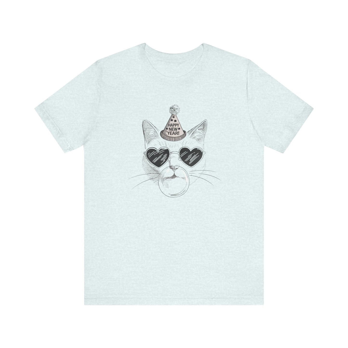 2025 HAPPY NEW YEAR CAT BUBBLEGUM TEE