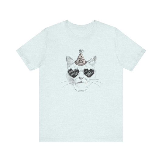 2025 HAPPY NEW YEAR CAT BUBBLEGUM TEE