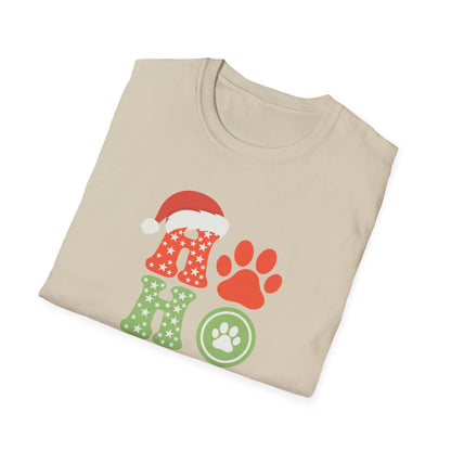 HO HO Paws Christmas T-Shirt | Retro Holiday Pet Lover Tee | Merry Christmas Shirt