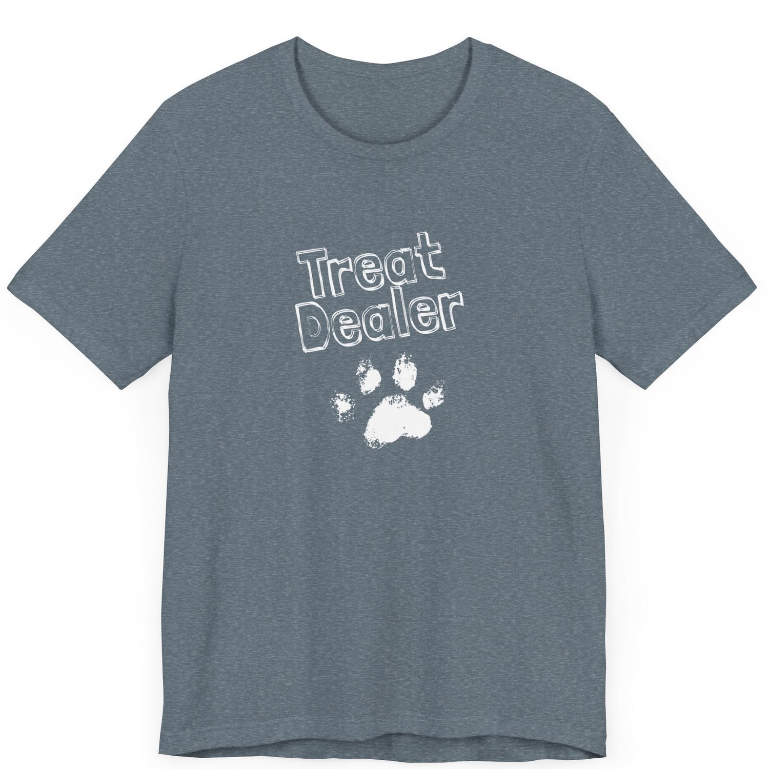 Tshirt with the words treat dealer and a paw print